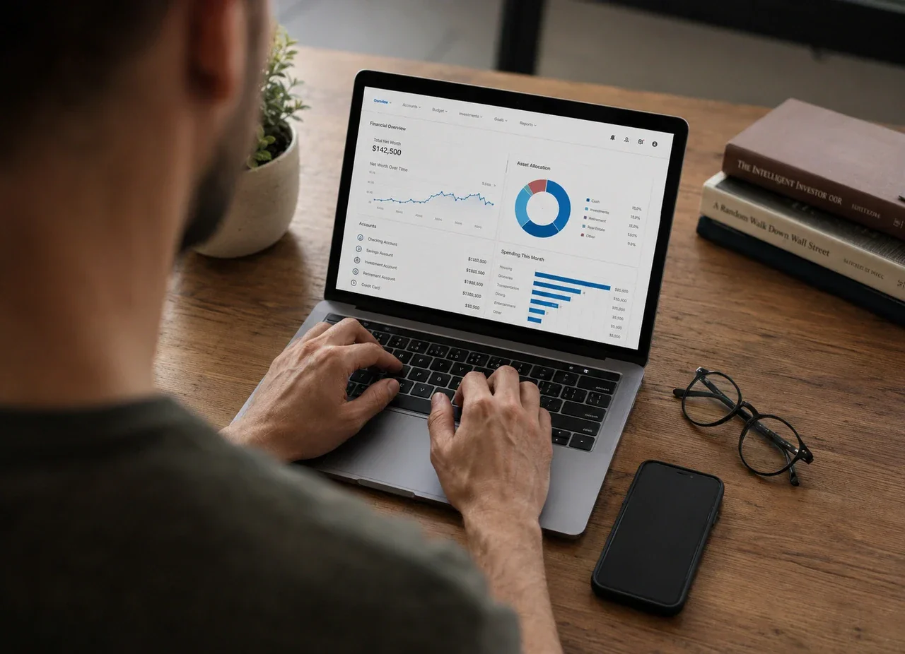 Financial planning dashboard used to coordinate long-term decisions