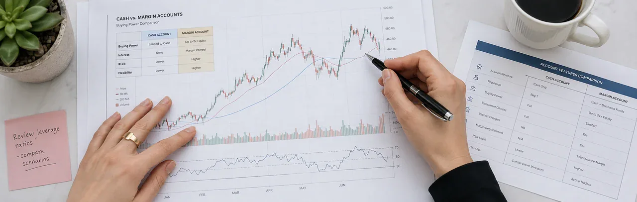 Learning illustration for Cash vs. margin