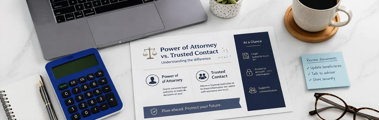 Learning illustration for Power of attorney vs. trusted contact