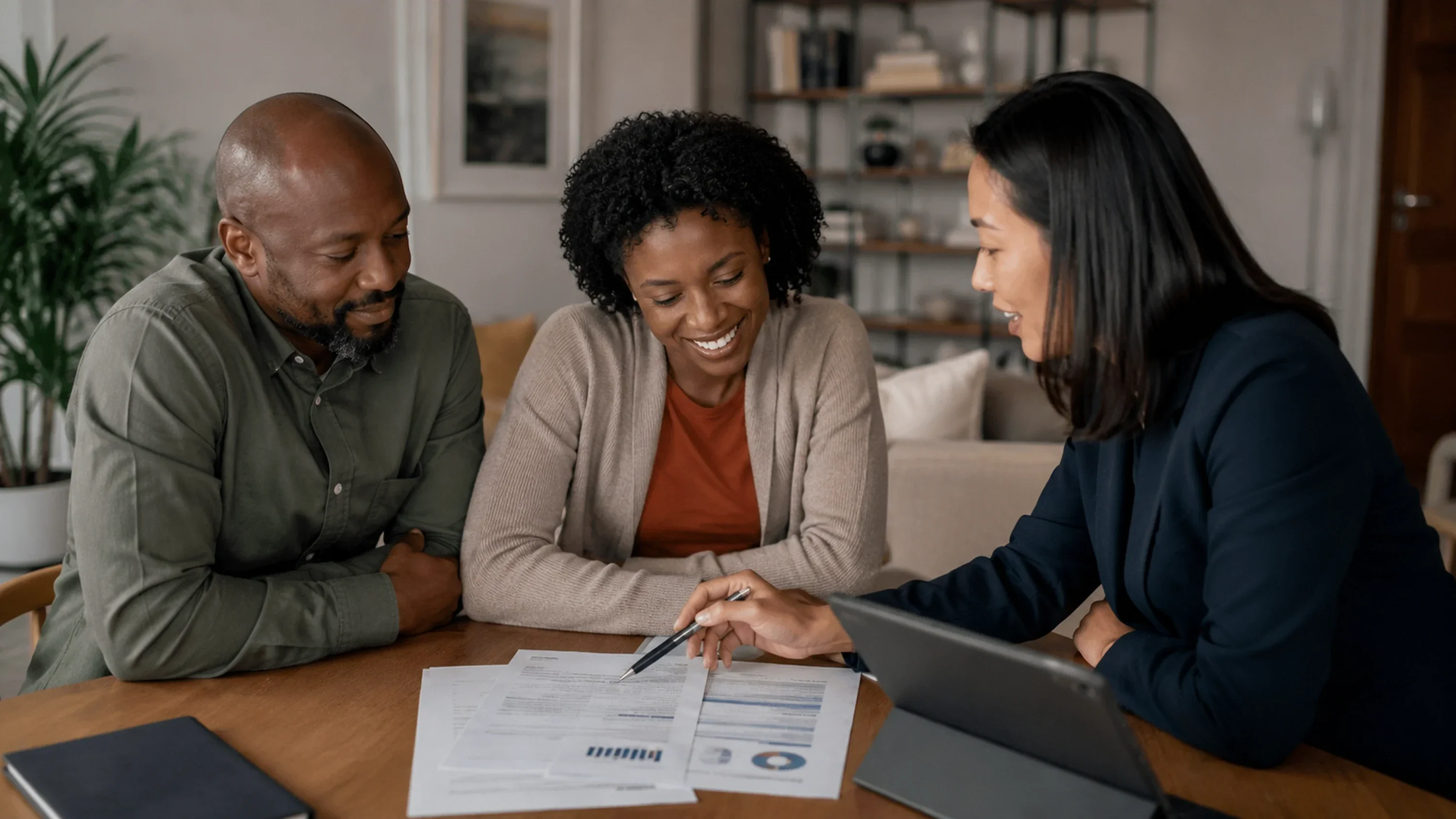 Household planning conversation representing financial life events